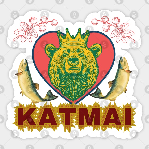 KATMAI - All Hail Katmai - Home of The Fattest Bears Sticker by SwagOMart